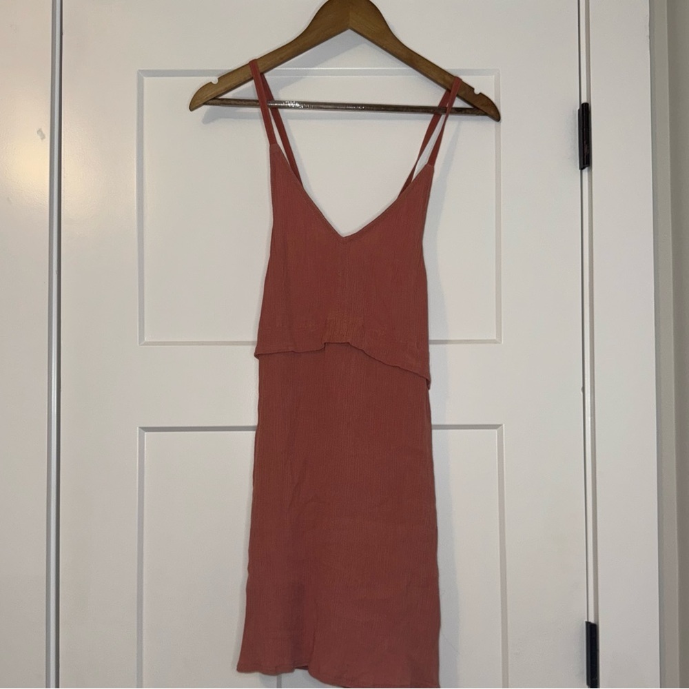 Atrizia Wilfred Rust Textured Gauze Dress